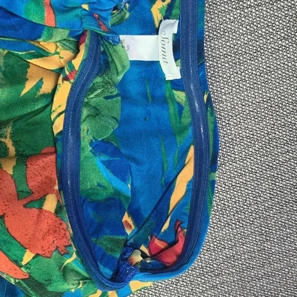 Soma halter key hole maxi dress blue floral print size small - Picture 6 of 7